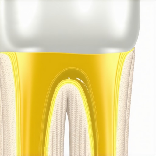 Tooth Enamel Wear and Bruxism Damage An educational diagram of a tooth showing enamel thinning and dentin exposure caused by grinding.