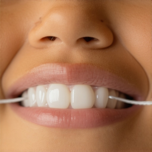 Pediatric dental cotton roll used for lip protection after numbing.