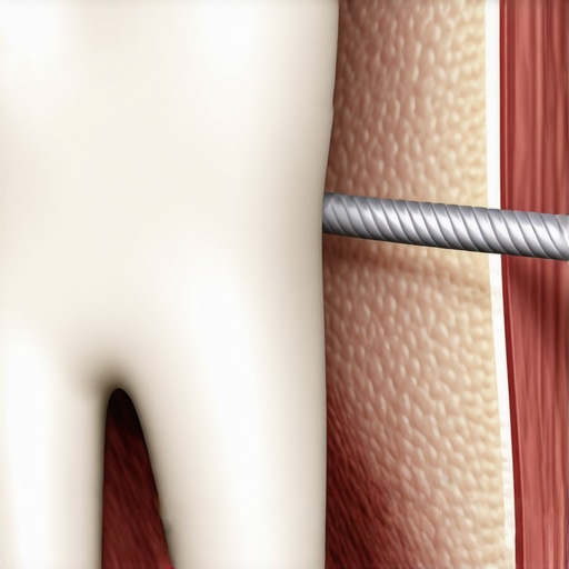 Visualizing Dental Biofilm Disruption 3D render showing how dental floss removes sticky bacterial biofilm from the tooth surface.