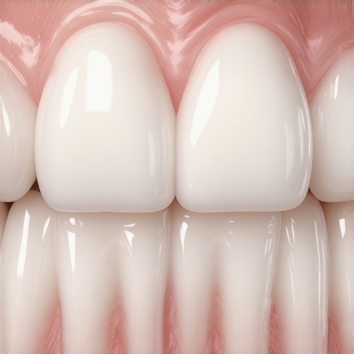 Close-up of teeth with transparent edges caused by over-whitening and enamel wear.