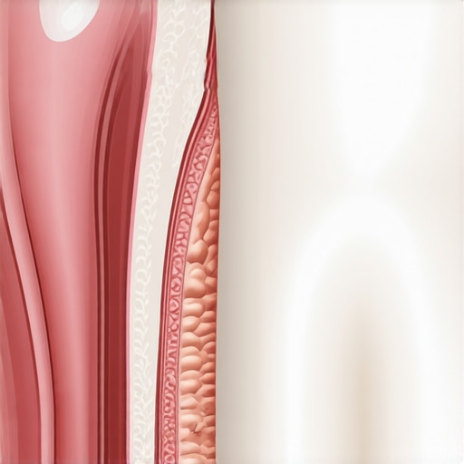 Diagram showing how a tiny ledge on a tooth filling feels much larger to the tongue.